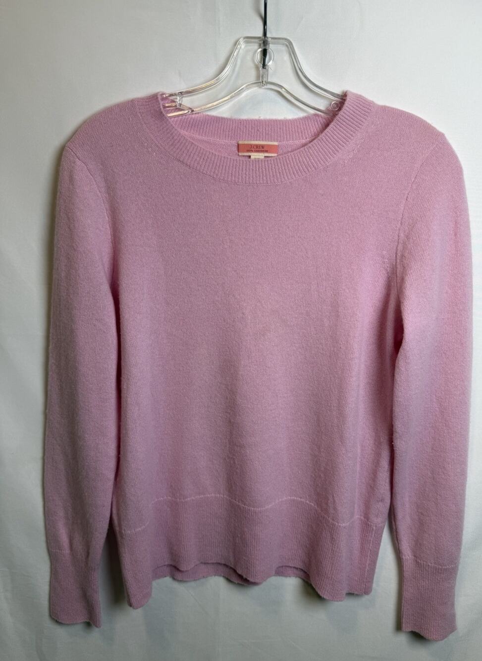 J. Crew Women’s 100% Cashmere Sz XS/S Baby Pink Sweater Crewneck Barbie Luxury